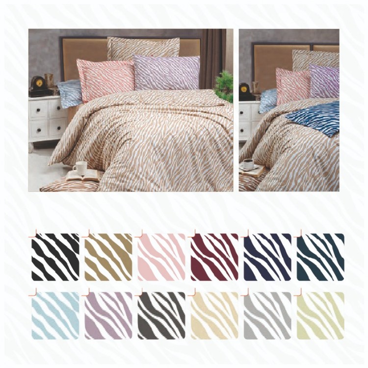 Softia Ranforce Dual Zebra %100 Pamuk Nevresim Takımı